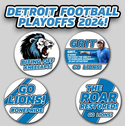 Printed Cookies - Detroit Football Cookies